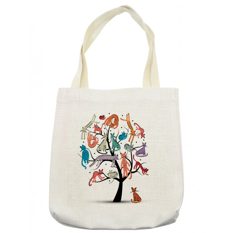 Cat Tree with Kittens Tote Bag