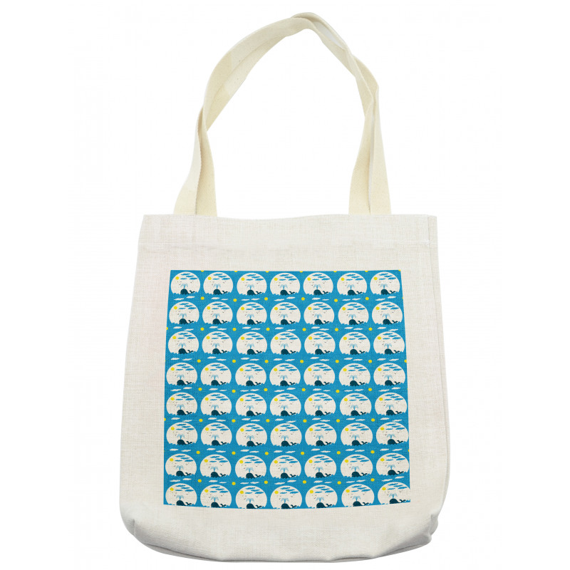 Sunrays Waves Clouds Circles Tote Bag