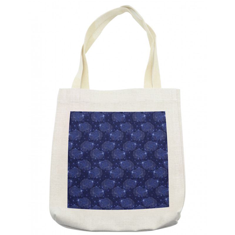 Stripes Zentangle Clouds Tote Bag