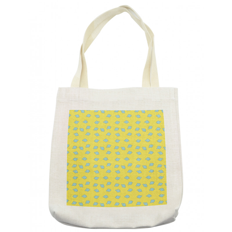 Cloud Cartoon Style Motifs Tote Bag