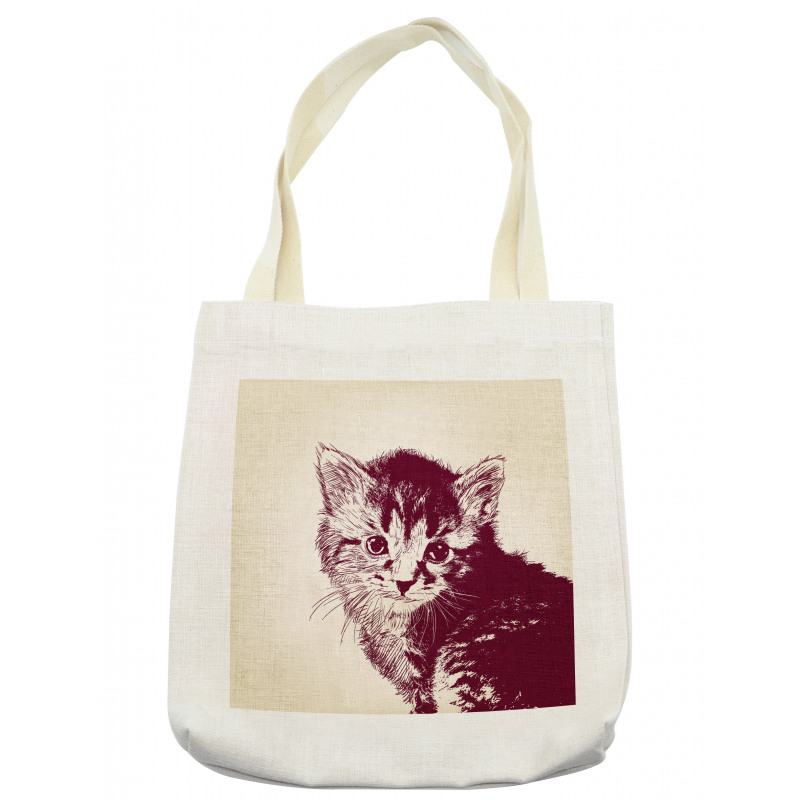 Grunge Retro Kitty Cat Tote Bag