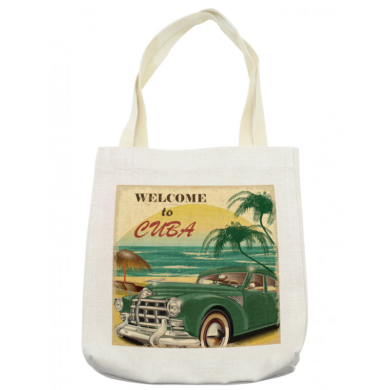 Cuba Beach Ocean Palm Tote Bag