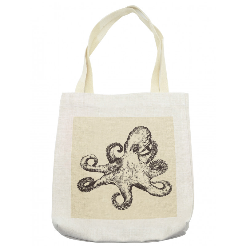 Retro Sea Animal Sketch Tote Bag