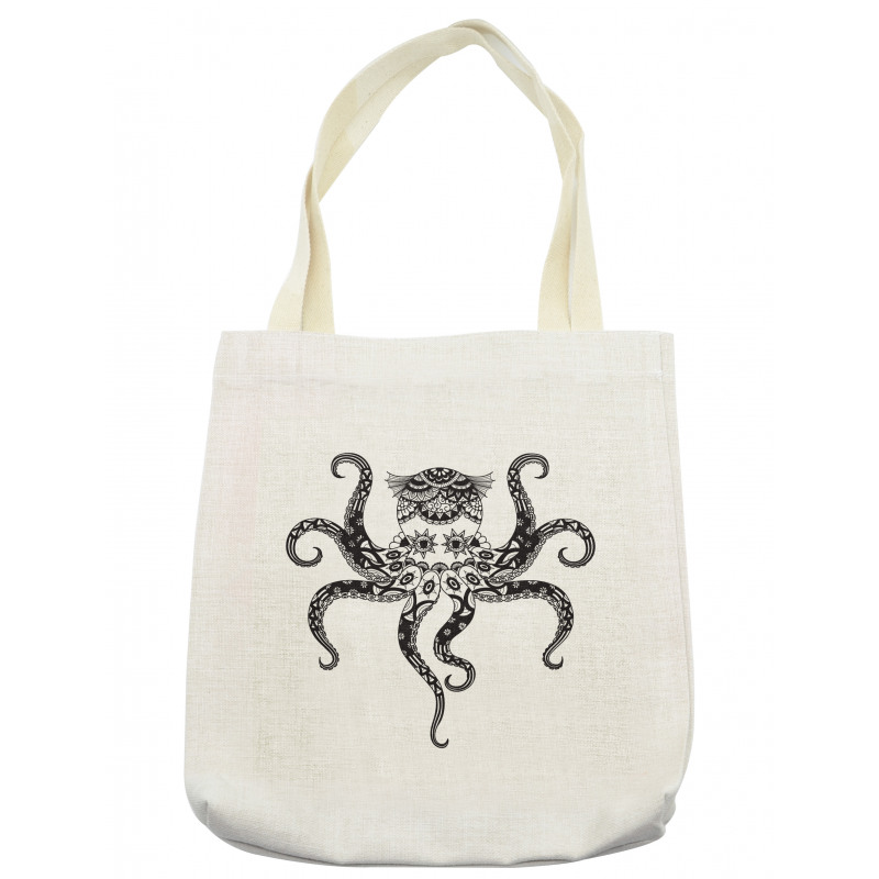 Sea Animal in Boho Style Tote Bag