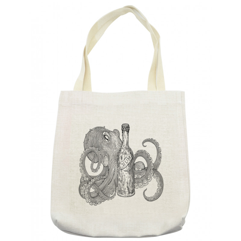 Sea Animal Holding a Bottle Tote Bag