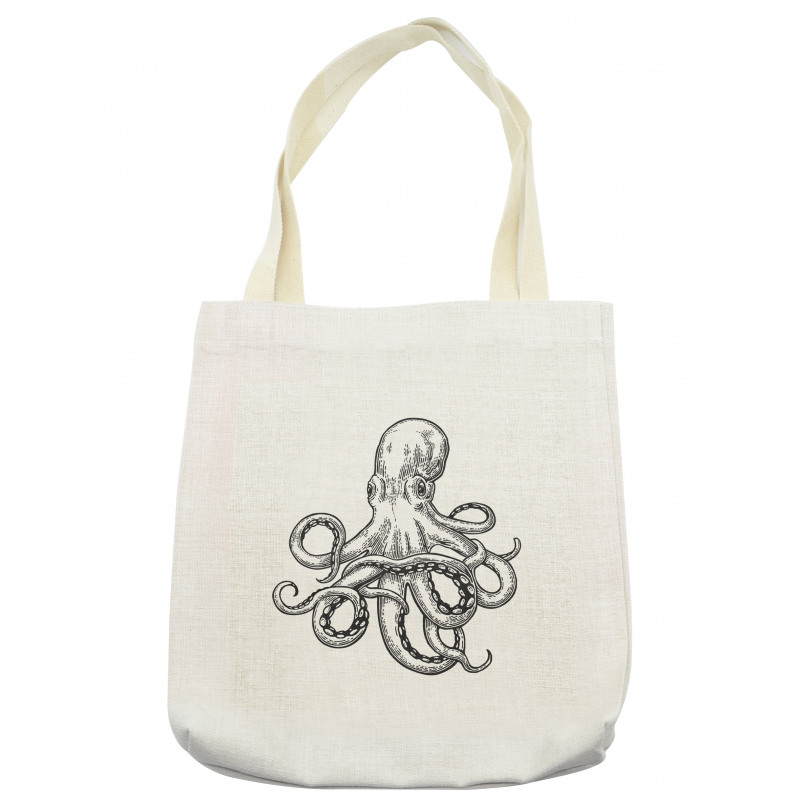 Sea Animal Hand Drawn Image Tote Bag