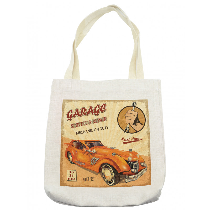 Engine and Mechanic Sign Tote Bag