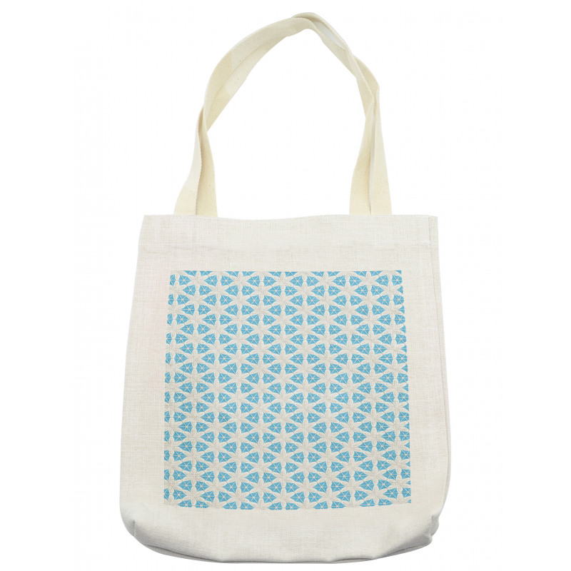 Tile Hexagons and Flowers Tote Bag