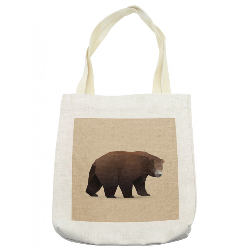 Modern Geometric Bear Art Tote Bag