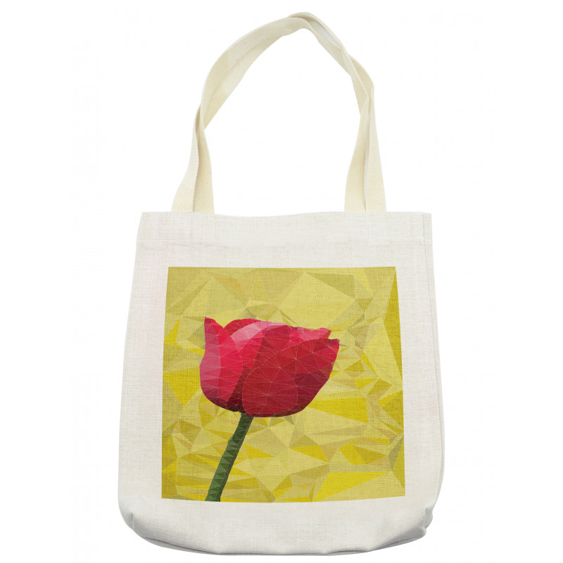 Geometric  Blooming Tulip Tote Bag