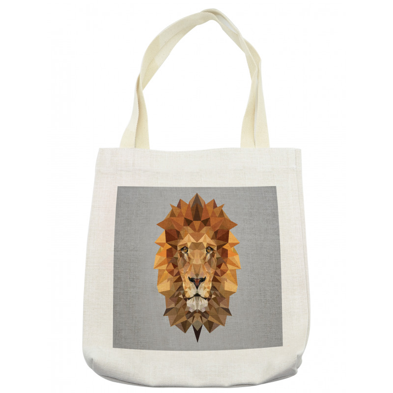 Lion in Geometric Details Tote Bag