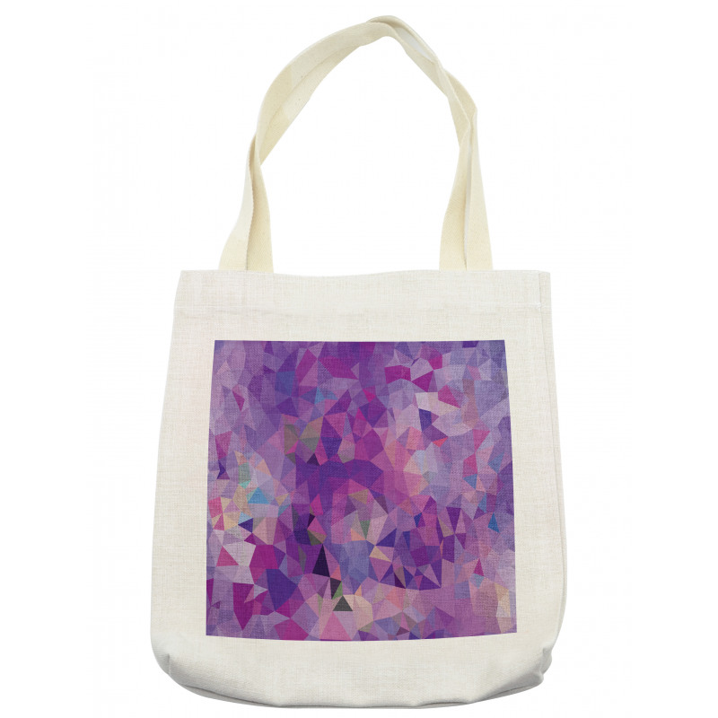 Violet Toned Triangles Tote Bag