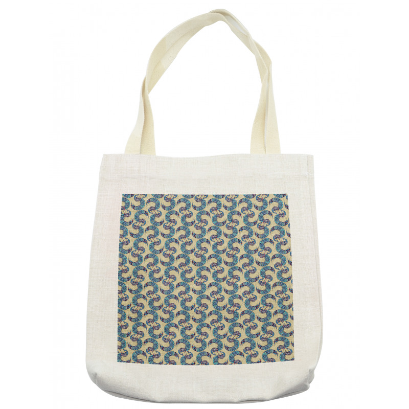 Abstract Japanese Peacock Art Tote Bag