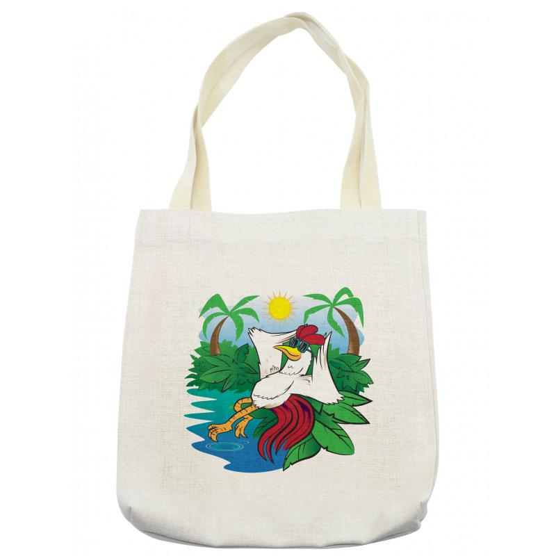 Rooster Exotic Paradise Tote Bag