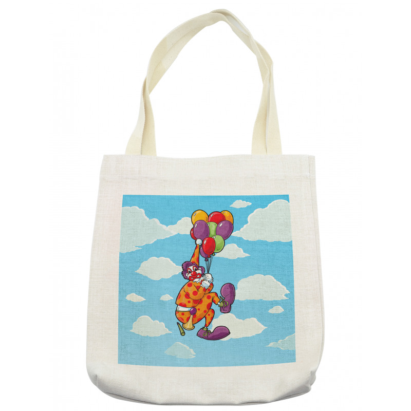 Clown Taken by His Balloons Tote Bag