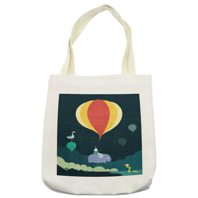 Hot Air Balloon and Animals Tote Bag