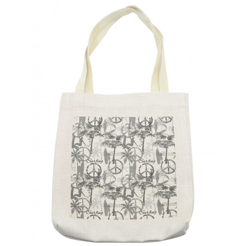 Surfer Woman in Ocean Tote Bag