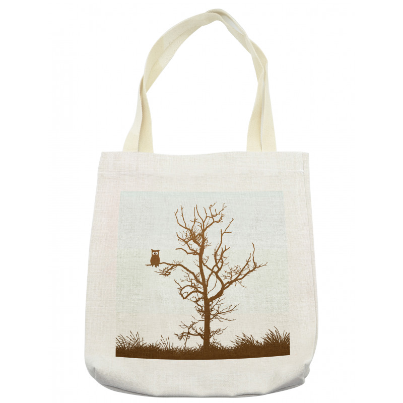 Owl Autumn Tree Branch Tote Bag