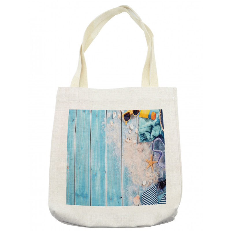 Beach Theme Elements Photo Tote Bag