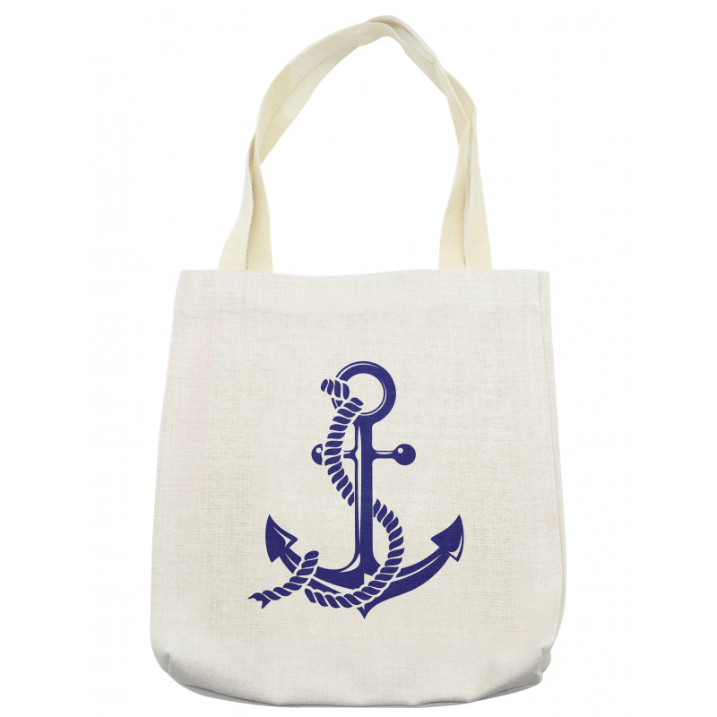 Nautical Rope and Anchor Tote Bag