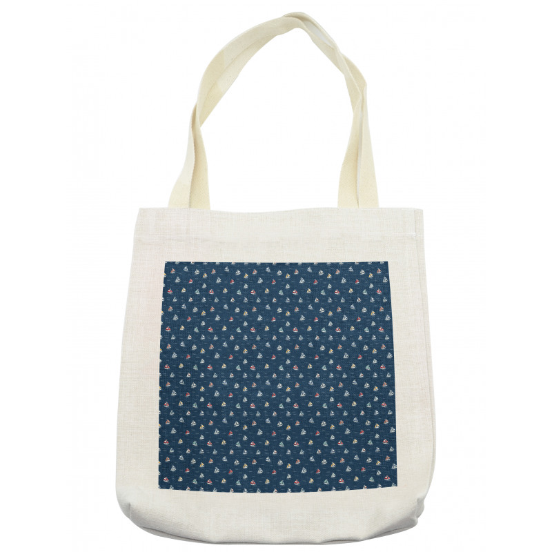 Minimal Colorful Sailboats Tote Bag