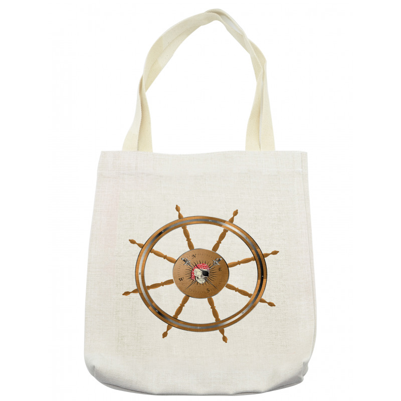 Pirate Sea Ship Wheel Tote Bag