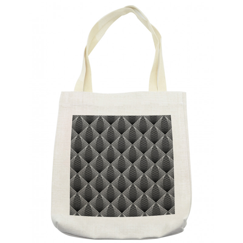 Rhombus Grid Like Streaks Tote Bag