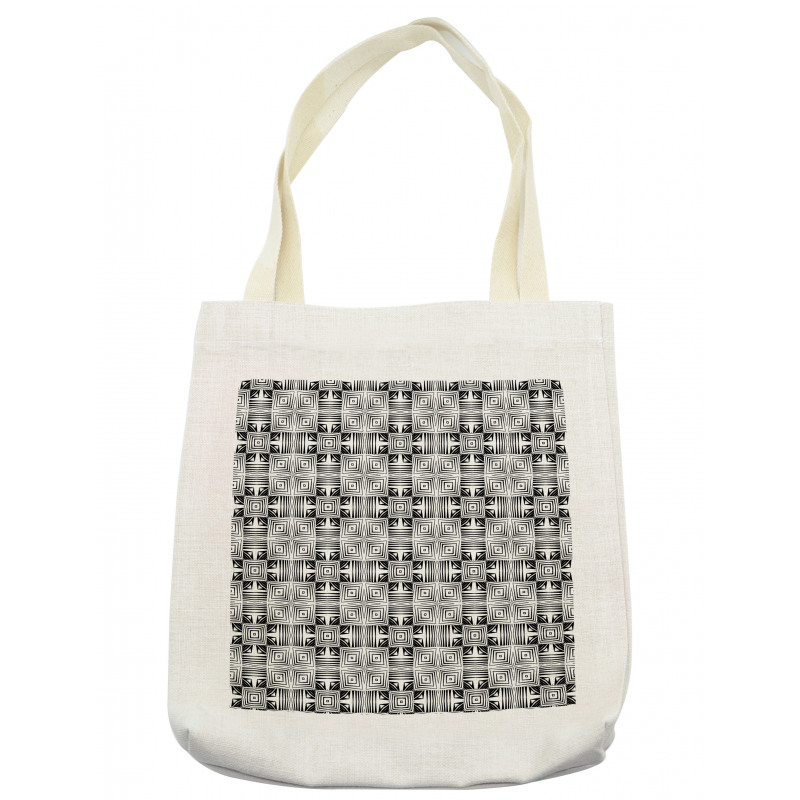 Concentric Shapes Squares Tote Bag