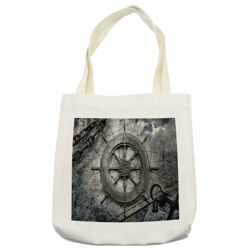 Steering Wheel Grunge Tote Bag