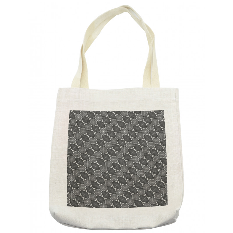 Round Geometric Streaks Tote Bag