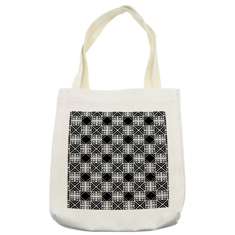 Artwork of Squares Stripes Tote Bag