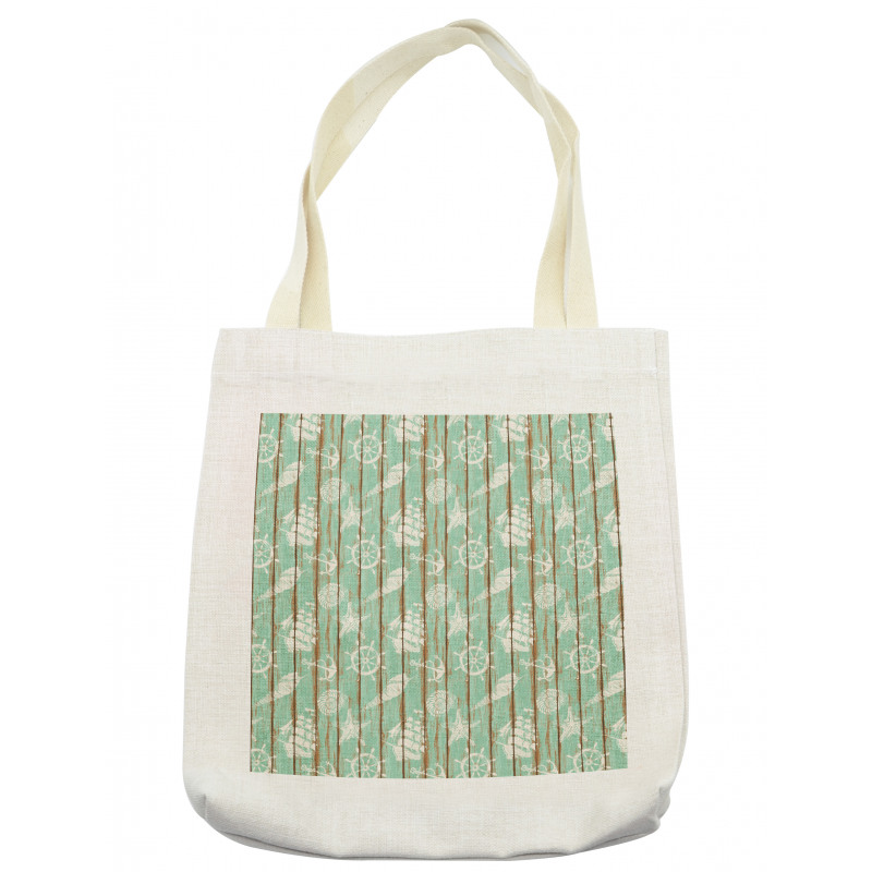 Mint Seashell Sailing Tote Bag