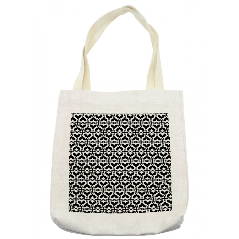 Geometric Flora Retro Art Tote Bag