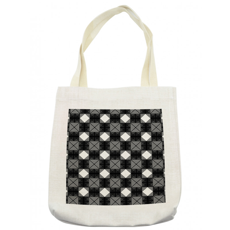 Symmetric Squares Lattice Tote Bag