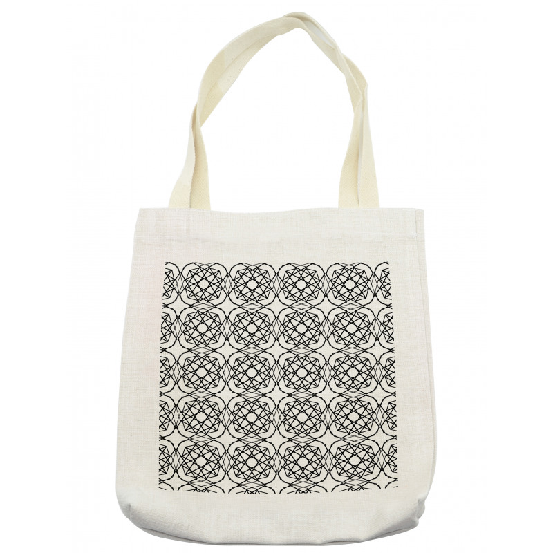 Monotone Inspired Line Art Tote Bag