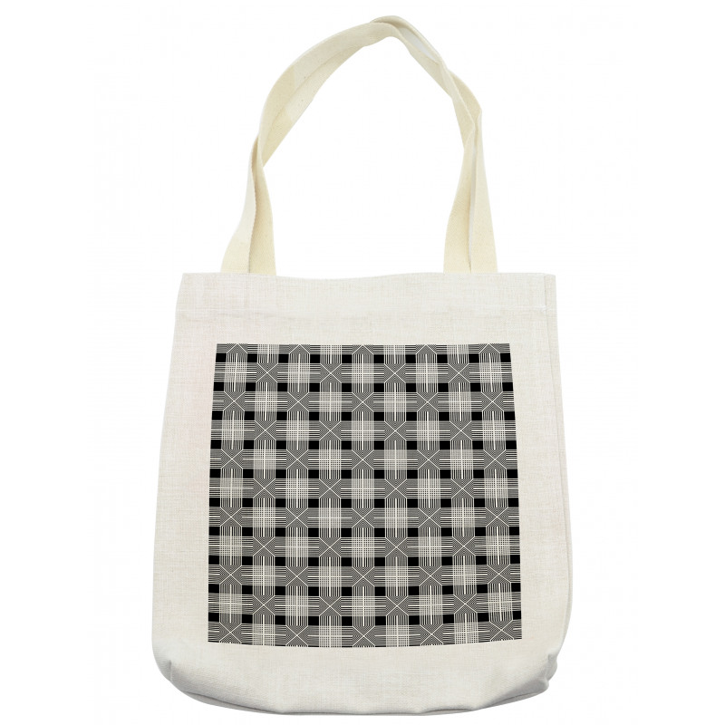 Gingham Inspired Pattern Tote Bag