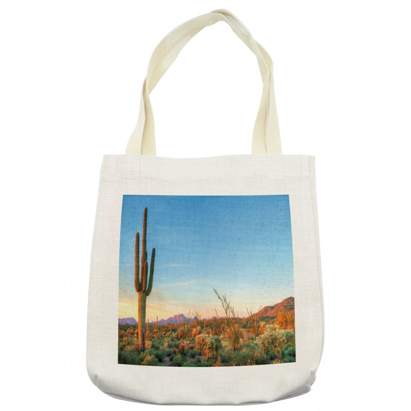 Sun in Desert Cactus Tote Bag