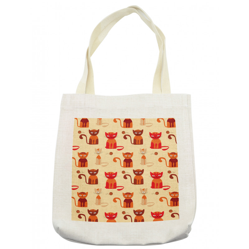 Cats in Paprika Orange Tone Tote Bag