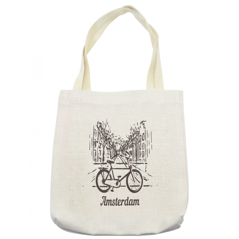 Bicycle Street Houses Tote Bag