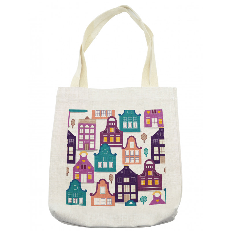 Traditional Houses Trees Tote Bag