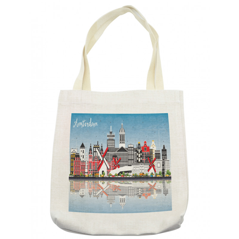 City Skyline Calligraphy Tote Bag