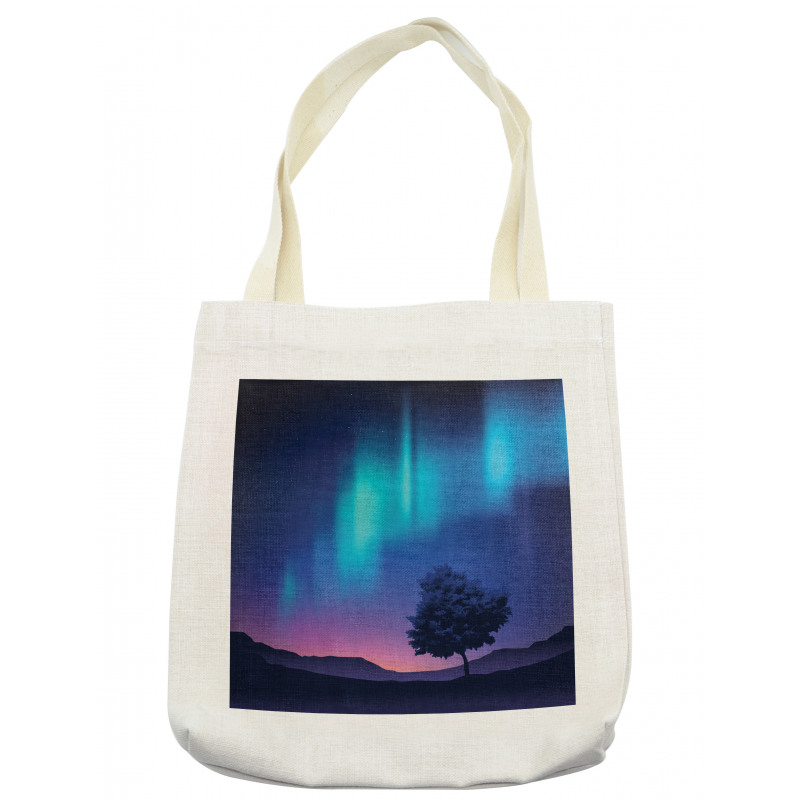 Aurora Borealis Tree Tote Bag