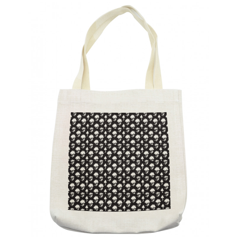 Monotone Peony Shapes Tote Bag