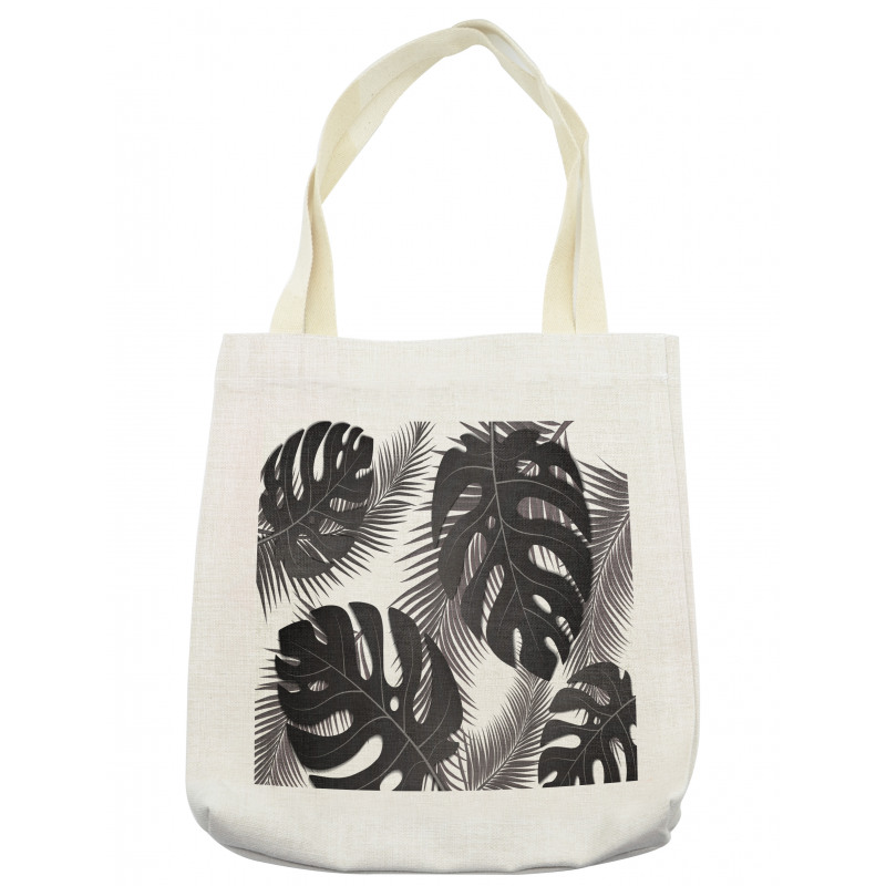 Monstera and Palm Leaves Tote Bag