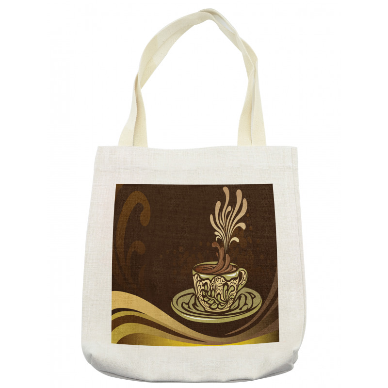 Ornamental Coffee Mug Design Tote Bag