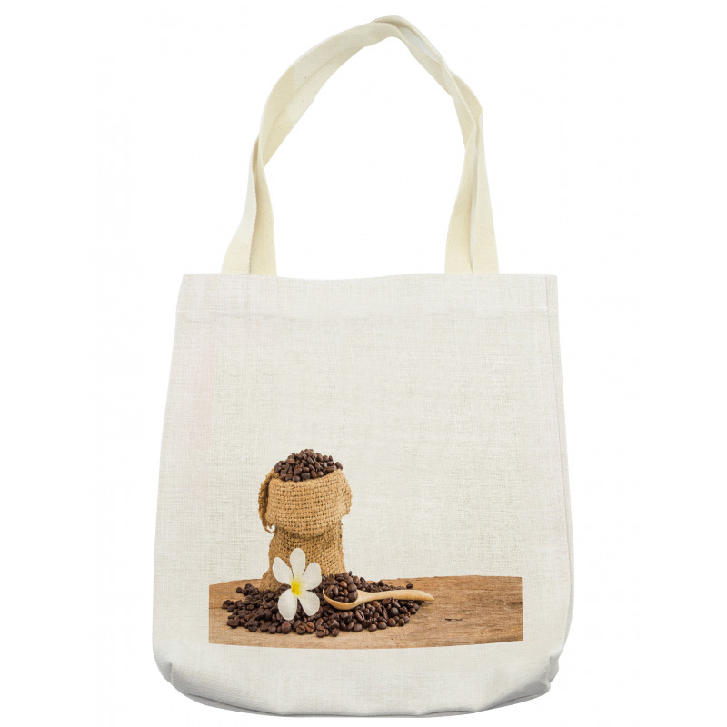 Spoon Flower and Burlap Sack Tote Bag