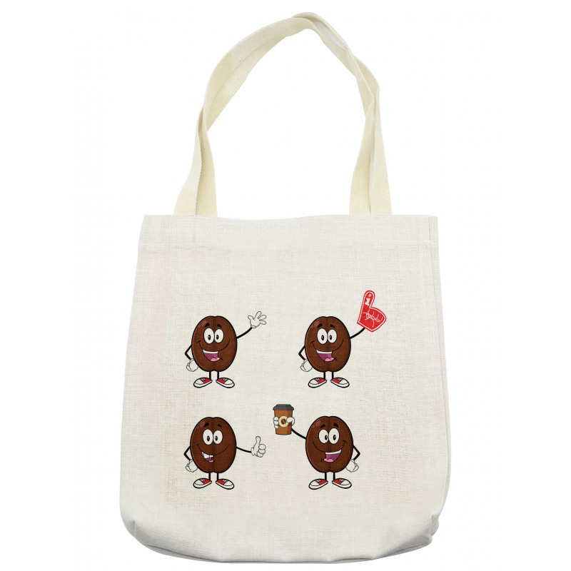 Cheerful Cartoon Characters Tote Bag