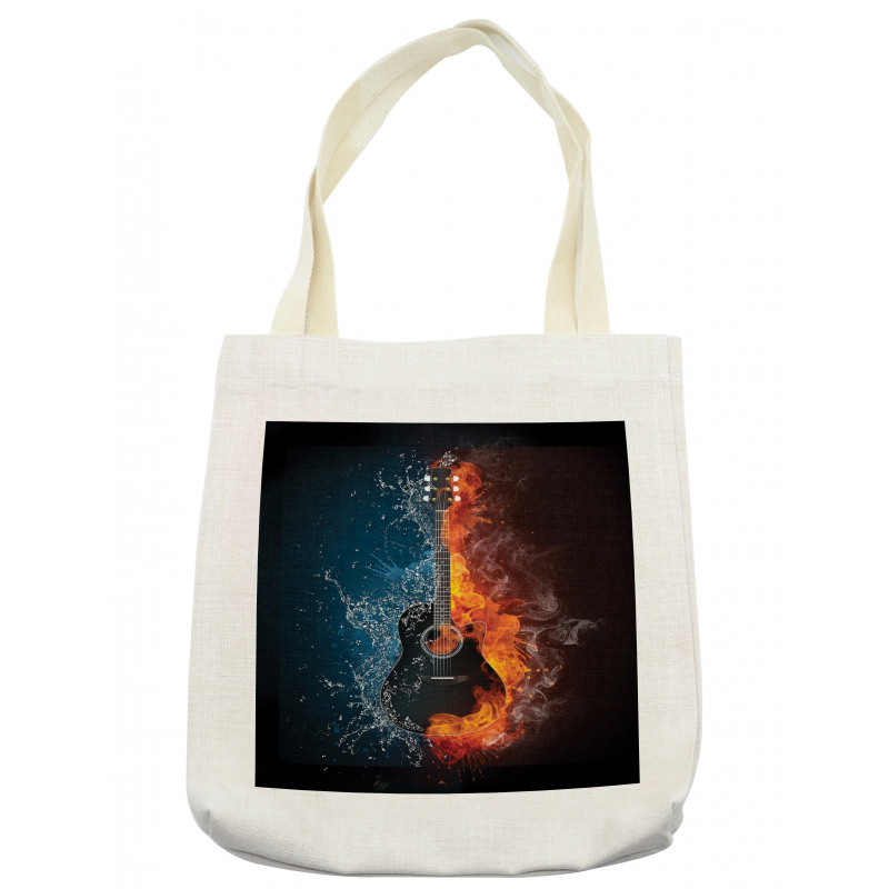 Water and Fire Effect Design Tote Bag