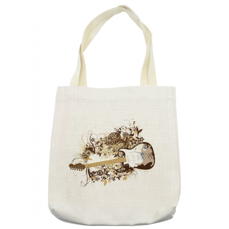 Leaves and Grunge Circles Tote Bag