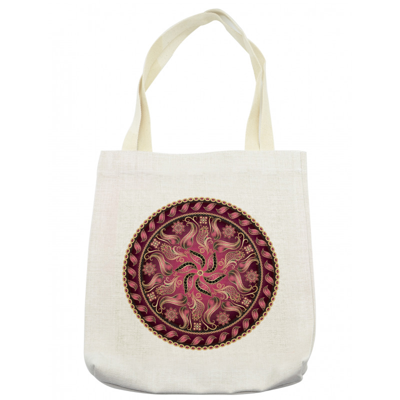 Red Mandala Pattern Tote Bag